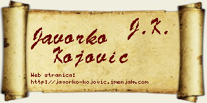 Javorko Kojović vizit kartica